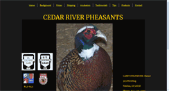 Desktop Screenshot of cedarriverpheasants.com